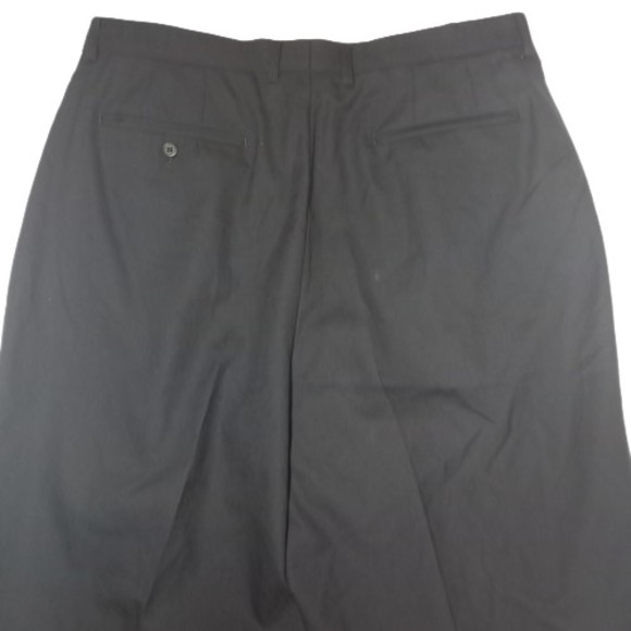 Mens 34-38" Adjustable Size Smart Wool L29.5 Black Trousers - Picture 8 of 10
